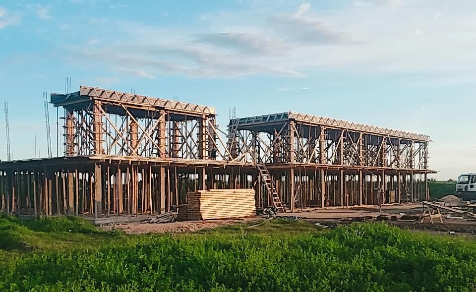 Estructura de edificio en construcción
